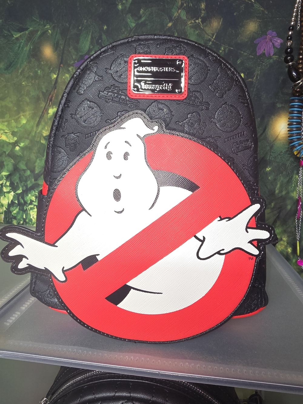 Loungefly Ghostbusters Logo Glow-in-the-Dark Mini Backpack.